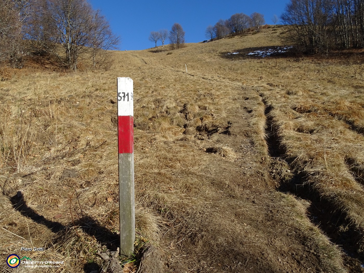 47 Proseguiamo prima nel bosco poi sui parati sul sent. 571 per I Canti.JPG